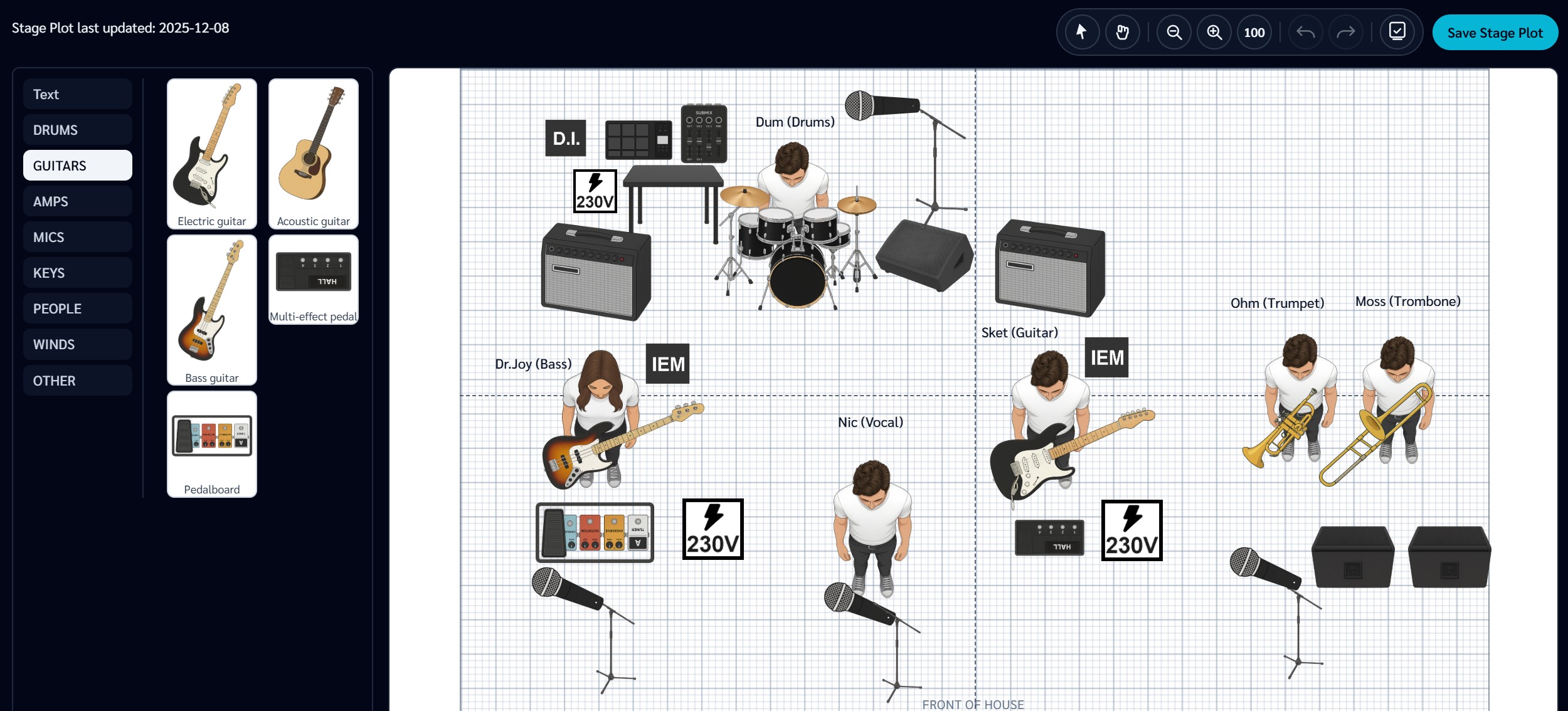 Stage plot editor screenshot